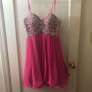 Pink short prom dress size 4